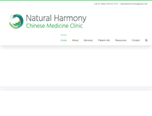 Tablet Screenshot of naturalharmonyclinic.com
